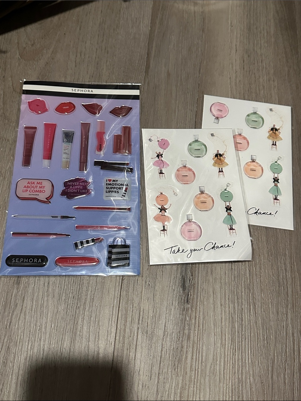 Sephora Lip & chance stickers